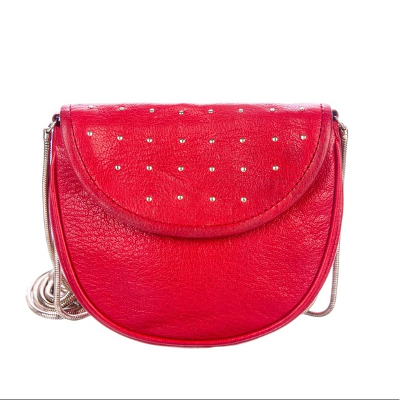 REBECCA MINKOFF Studded Flap Saddle Crossbody Bag - Picture 1 of 5